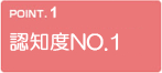 認知度NO.1